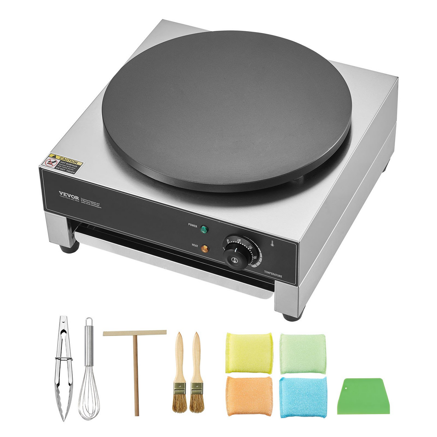 VEVOR 16-Inch Electric Crepe Maker Commercial Crepe Machine 1700W Non-stick