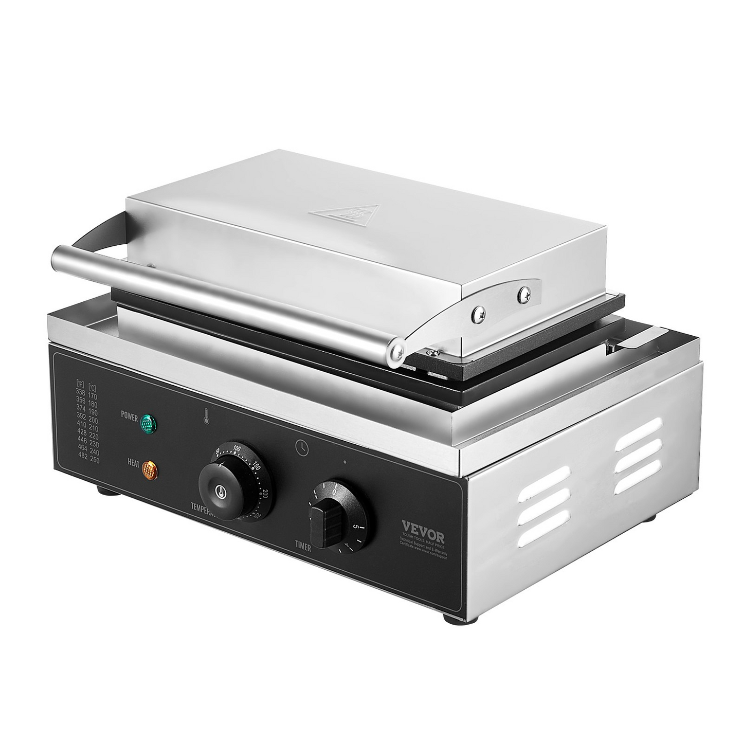 VEVOR 6PCS Commercial Waffle Stick Maker Waffle Baker Hot Dog Waffle Iron 1500W