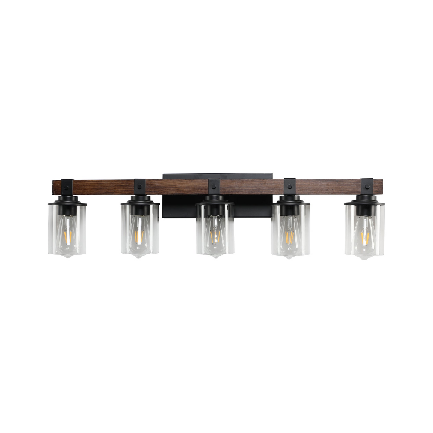 5-Lights Farmhouse Vanity Lights Fixture Rustic Bathroom Light Fixture Bathroom Sconce(Without Bulbs)