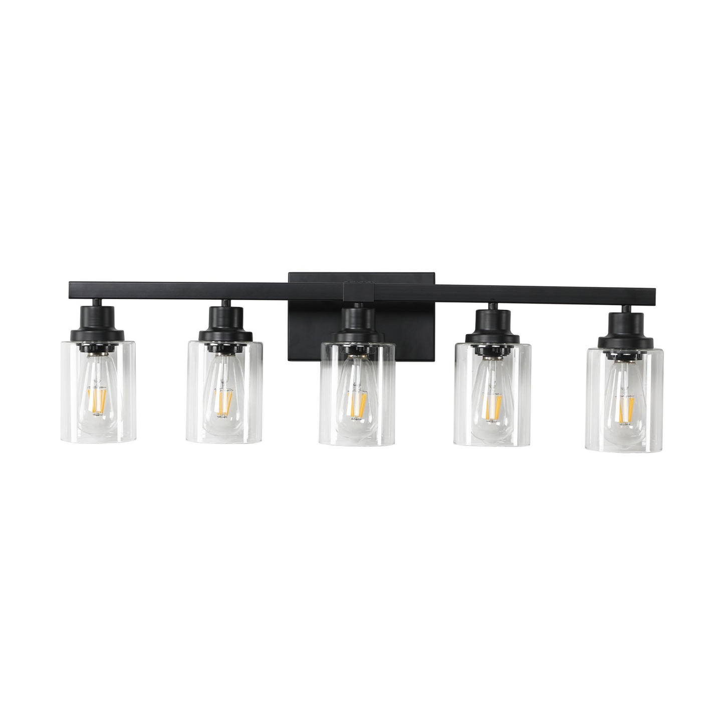 5-Lights Farmhouse Vanity Lights Fixture Rustic Bathroom Light Fixture Bathroom Sconce (Without Bulbs)