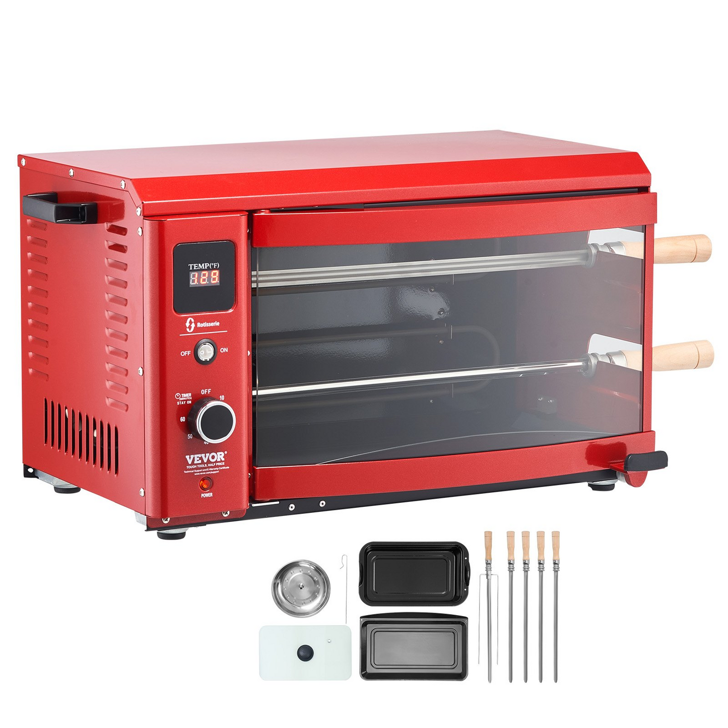 VEVOR Stainless Steel Shawarma Grill Machine Electric Gyro Rotisserie Machine