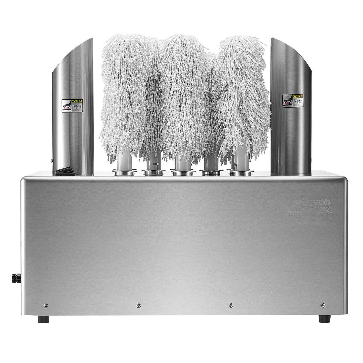 VEVOR Wine Glass Polisher 8-Brush Polishing Machine 660Cups/H for Bar Restaurant
