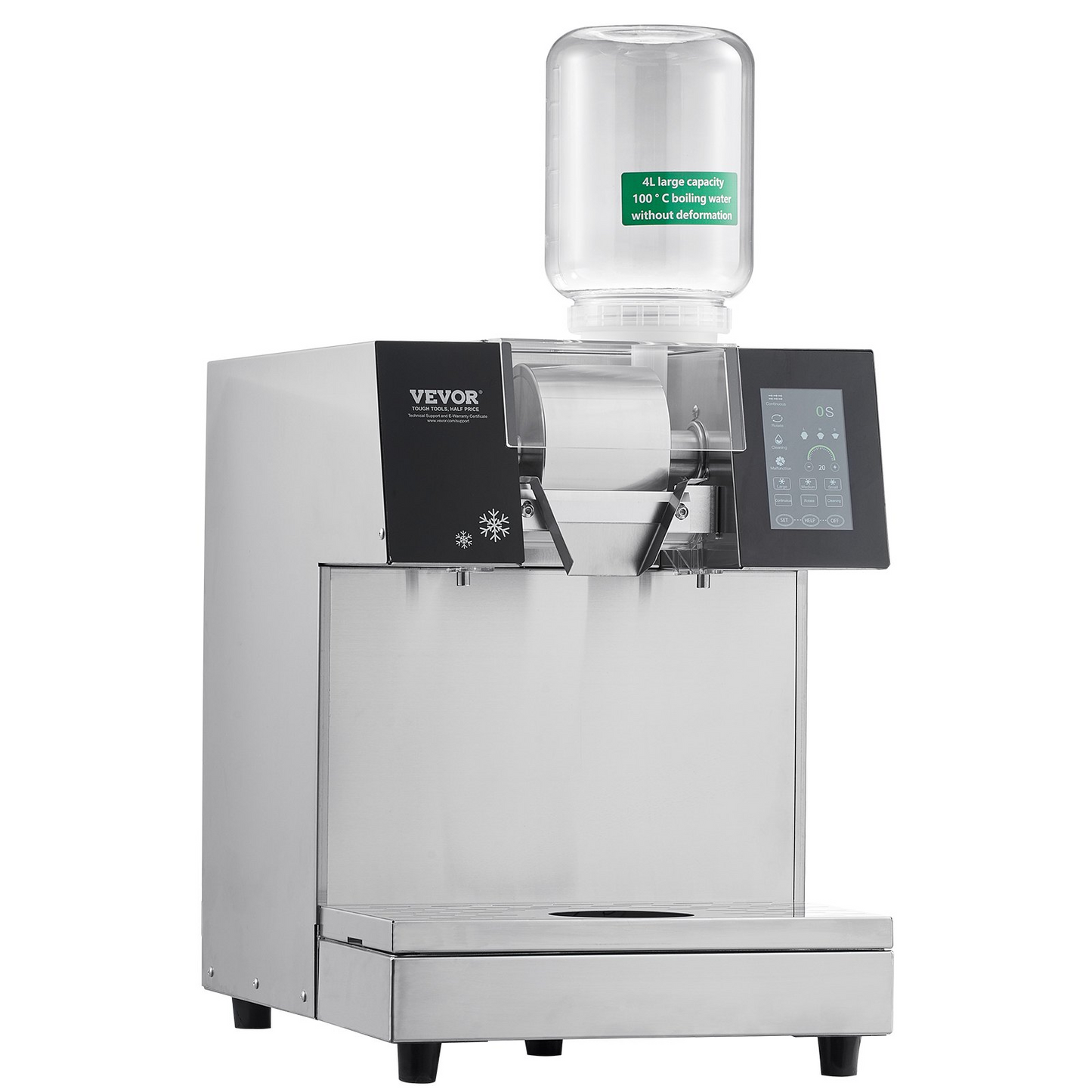 Commercial Snowflake Ice Machine 529LBS/24H Stainless Steel for Ice Cream