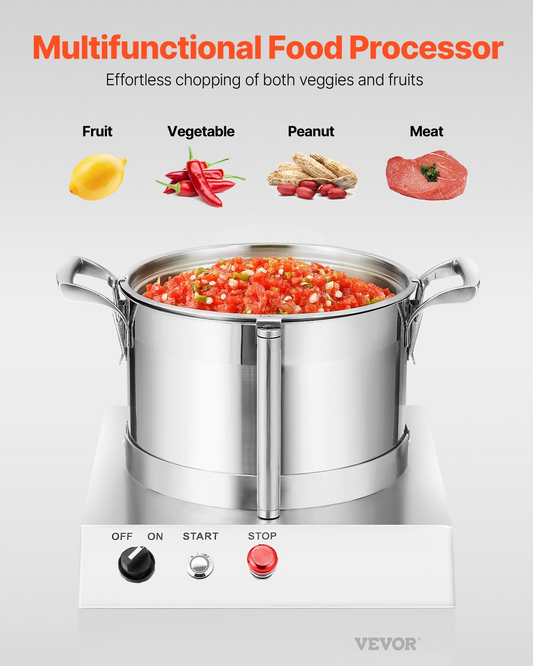 Food Processor Vegetable Chopper 4.3 Quart Food-Grade Stainless Steel Blender