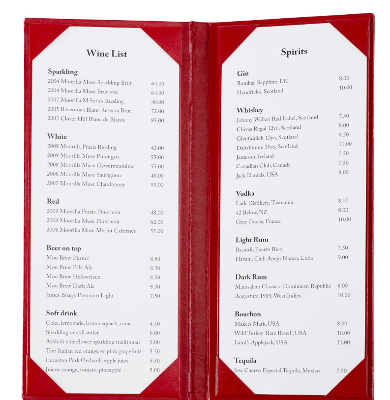 Menu Covers