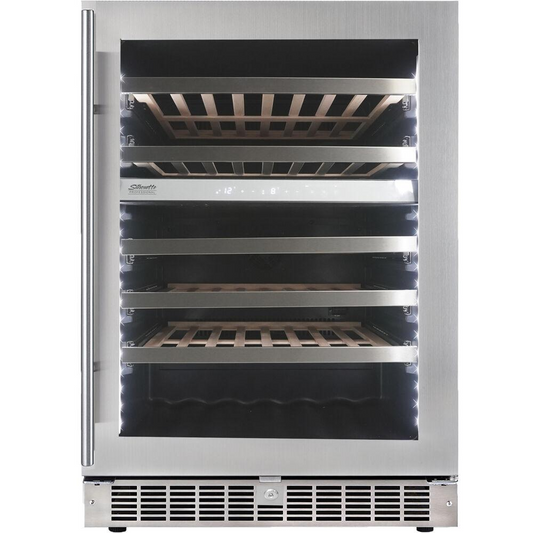 51 Bottle Integrated Wine Cooler, Low-E Dual Pane Door, Pro Style Handle