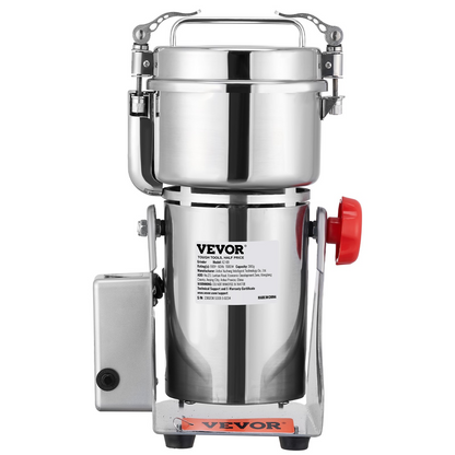 VEVOR 700g Electric Grain Mill Grinder, High Speed 2500W Commercial Spice Grinders, Stainless Steel Pulverizer Powder Machine, for Dry Herbs Grains Spices Cereals Coffee Corn Pepper, Swing Type