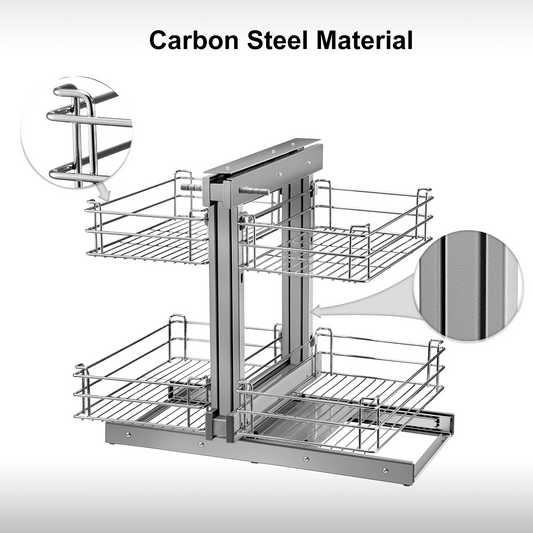 VEVOR Pull Out Blind Corner Cabinet, 15.7 Inch Opening Chrome Soft Close Blind Corner with Four Shelf, Slide Out Kitchen Cabinet Organizer for Minimum Cabinet Size 31.5''Wx21.6''Dx25.6''H
