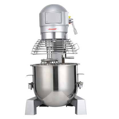 VEVOR Commercial Food Mixer 20Qt 750W 3 Speeds Adjustable 105 180 and 408 RPM Food Processor Heavy Duty with Stainless Steel Bowl Dough Hooks Whisk Beater for Schools Bakeries Restaurants Pizzeria
