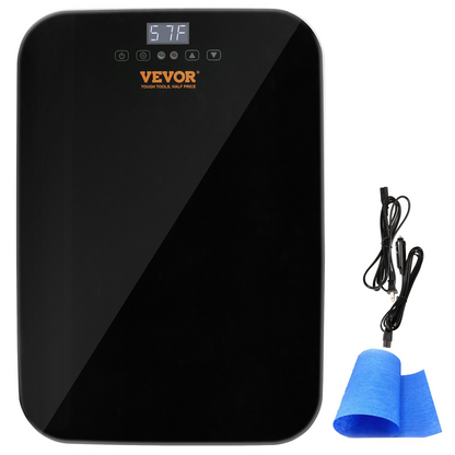 Vevor Mini Fridge for Bedroom, 20L Skincare Fridge with Touch Screen Temper Control, Outage Memory Small Beverage Refrigerator for Makeup Drink Food, AC/DC Cooler Heater for Office Dorm Car, Black