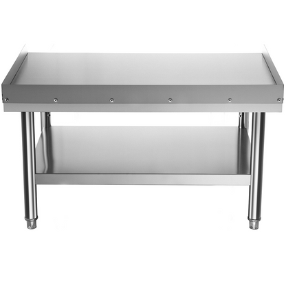 VEVOR Stainless Steel Equipment Grill Stand, 48 x 30 x 24 Inches Stainless Table, Grill Stand Table with Adjustable Storage Undershelf, Equipment Stand Grill Table for Hotel, Home, Restaurant Kitchen