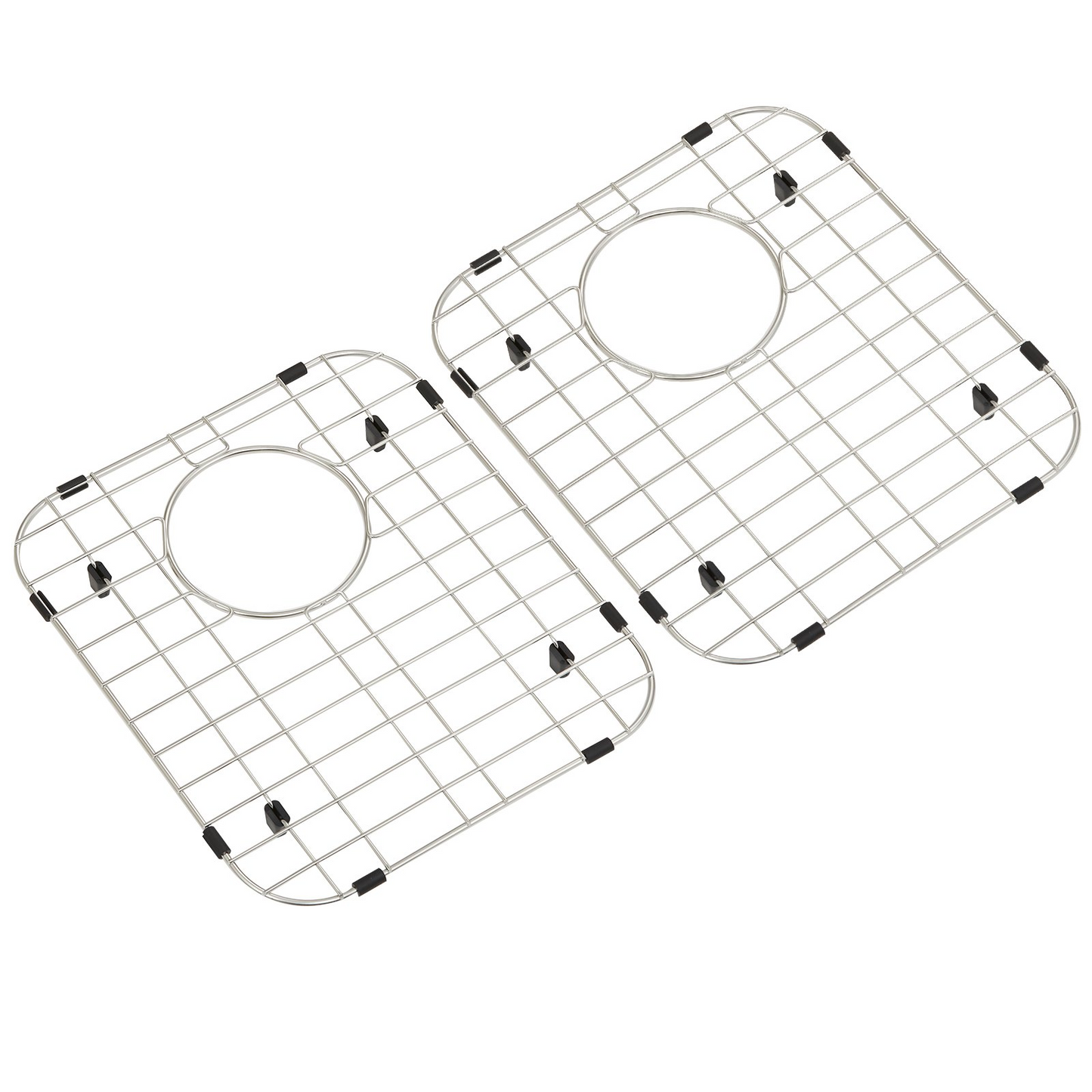 VEVOR Sink Protector Grid 2PCS, 13.3"x11.6" Stainless Steel Sink Grates, Rear Drain Sink Grates with R50 Corner Radius, Large Sink Bottom Grids, Universal Bowl Rack Sink Accessories For Kitchen Sink