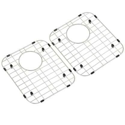VEVOR Sink Protector Grid 2PCS, 13.3"x11.6" Stainless Steel Sink Grates, Rear Drain Sink Grates with R50 Corner Radius, Large Sink Bottom Grids, Universal Bowl Rack Sink Accessories For Kitchen Sink