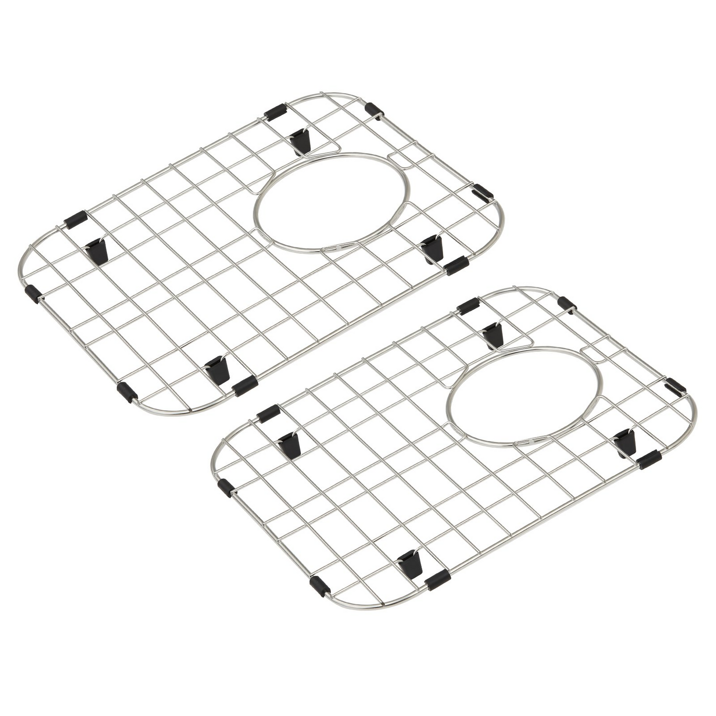 VEVOR Sink Protector Grid 2PCS, 13.3"x11.6" Stainless Steel Sink Grates, Rear Drain Sink Grates with R50 Corner Radius, Large Sink Bottom Grids, Universal Bowl Rack Sink Accessories For Kitchen Sink