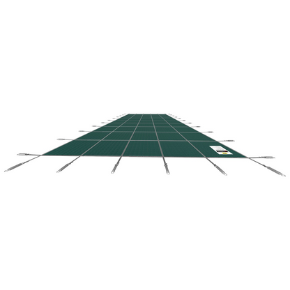 VEVOR Pool Safety Cover, Inground Pool Cover Fit for PP Material, Rectangle Inground Safety Pool Cover Green, Mesh Solid Pool Safety Cover for Swimming Pool Winter Safety Cover (16x36 ft)