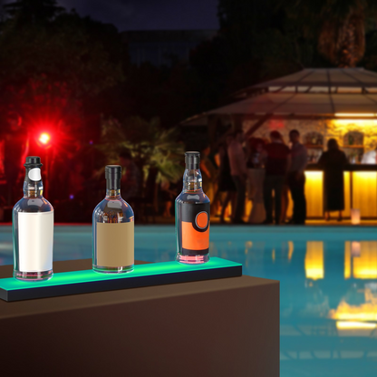 VEVOR LED Lighted Liquor Bottle Display Bar Shelf RF & App Control 24" 1-Step