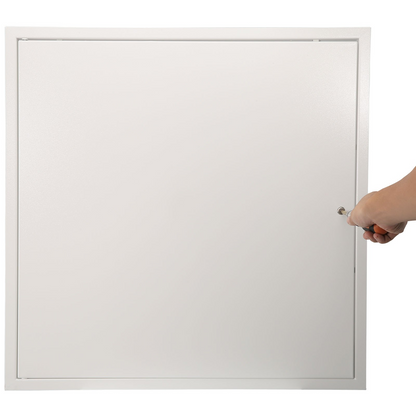 VEVOR Access Panel for Drywall & Ceiling, 16 x 16 Inch Plumbing Access Panels, Reinforced Access Door, Heavy-Duty Steel Wall Hole Cover, Easy Install Removable Hinged Panel for Wiring & Cables, Silver