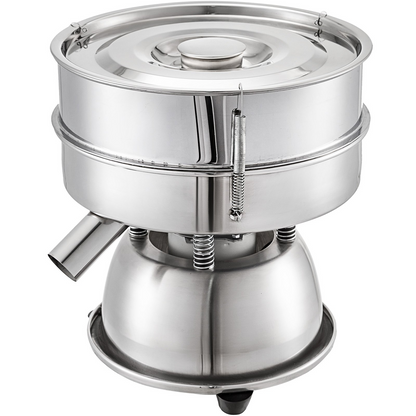 VEVOR Automatic Sieve Shaker Included 40 Mesh + 60 Mesh Flour Sifter Electric Vibrating Sieve Machine 110V 50W Sifter Shaker Machine 1150 r/min for Flours, Herbal Powder