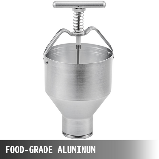 VEVOR Donut Depositor 5L Capacity Donut Dropper Hopper Food-Grade Aluminum Manual Donut Dispenser 6 Adjustable Thicknesses Donut Hopper with Stand Donut Batter Dispenser for Home & Commercial Use