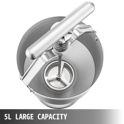 VEVOR Donut Depositor 5L Capacity Donut Dropper Hopper Food-Grade Aluminum Manual Donut Dispenser 6 Adjustable Thicknesses Donut Hopper with Stand Donut Batter Dispenser for Home & Commercial Use