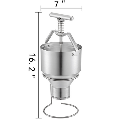 VEVOR Donut Depositor 5L Capacity Donut Dropper Hopper Food-Grade Aluminum Manual Donut Dispenser 6 Adjustable Thicknesses Donut Hopper with Stand Donut Batter Dispenser for Home & Commercial Use