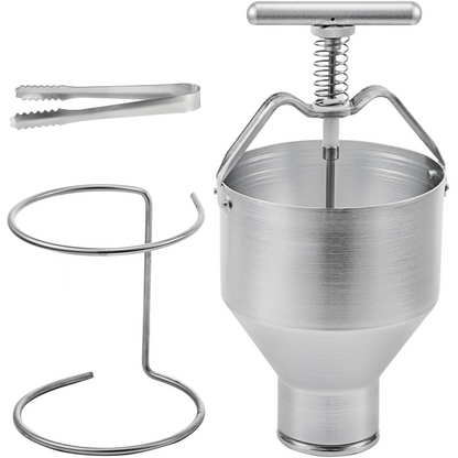 VEVOR Donut Depositor 5L Capacity Donut Dropper Hopper Food-Grade Aluminum Manual Donut Dispenser 6 Adjustable Thicknesses Donut Hopper with Stand Donut Batter Dispenser for Home & Commercial Use