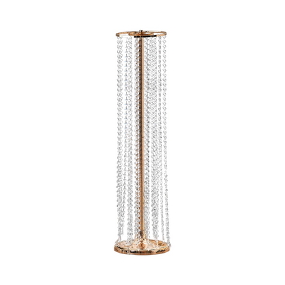 VEVOR 2PCS 35.43inch /90cm Tall Crystal Wedding Flowers Stand, Luxurious Centerpieces Flower Vases Crystal Gold Vase Metal, Perfect for T-stage Wedding Party Ceremony Dinner Event Hotel Home Decor