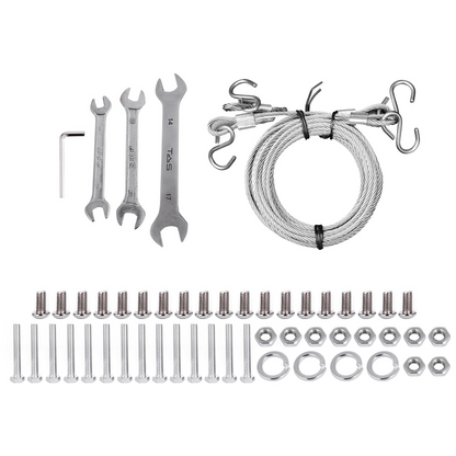 VEVOR Folding Chair and Table Cart 750lbs Capacity Combo Cart for 42 Chairs and 12 Tables Steel Frame Folding Chair Racks for Storage Swivel Wheels Folding Chair Storage with Steel Rope