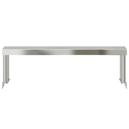 vidaXL Work Table Overshelf 43.3"x11.8"x13.8" Stainless Steel