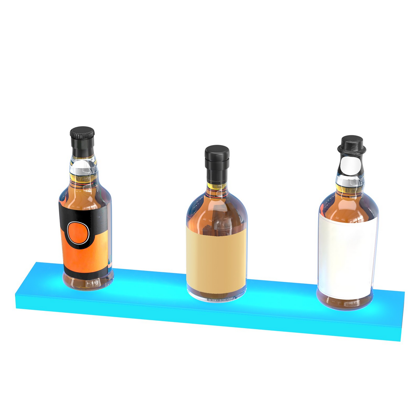 VEVOR LED Lighted Liquor Bottle Display Bar Shelf RF & App Control 24" 1-Step