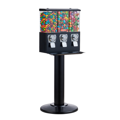 VEVOR Gumball Machine with Stand Vending Coin Bank Vintage Candy Dispenser Black