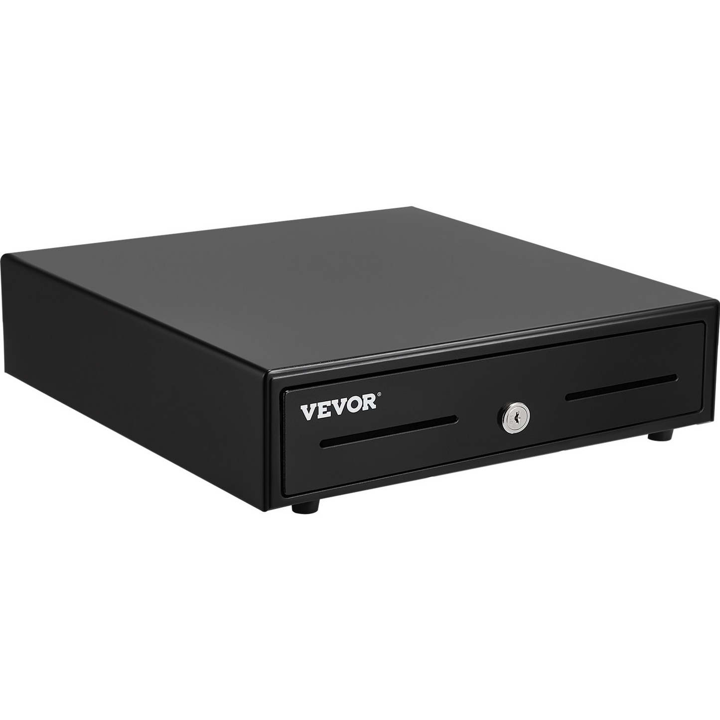 VEVOR Cash Register Drawer, 13" 2 Unlocking Ways, Fully Removable Design with 4 Bill 5 Coin Cash Tray, 2 Keys Included, Compact Size Cash Registers for Supermarket, Bar, Coffee Shop, Restaurant