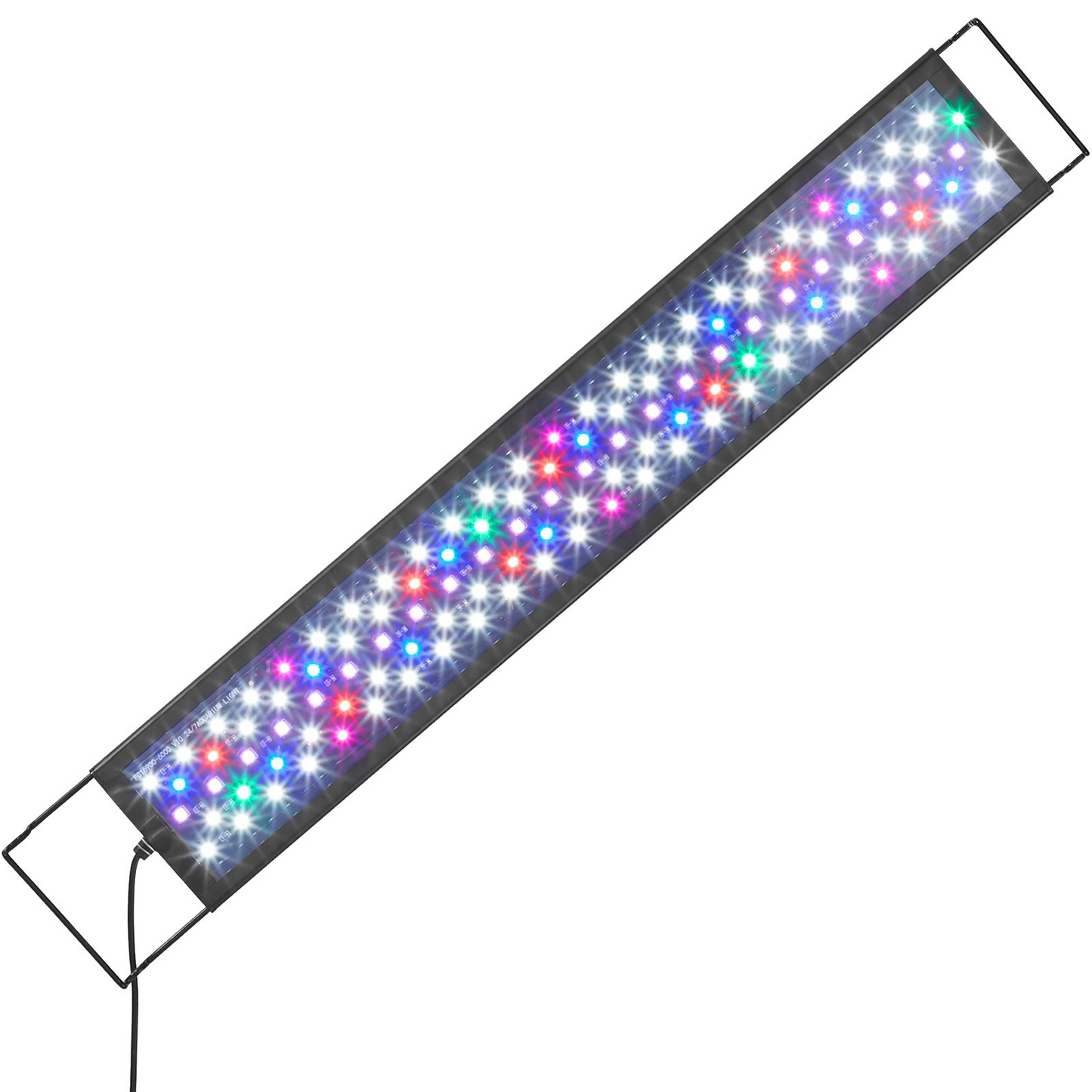 VEVOR Aquarium Light with LCD Monitor, 22W Full Spectrum Fish Tank Light with 24/7 Natural Mode, Adjustable Brightness & Timer - Aluminum Alloy Shell Extendable Brackets for 24"-30" Freshwater Tank