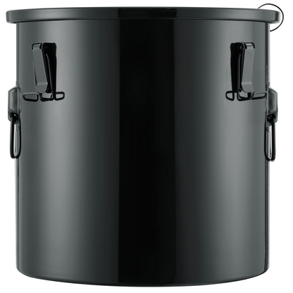 VEVOR Fryer Grease Bucket, 8 Gal Oil Disposal Caddy Stainless Steel Fryer Oil Bucket Rust-Proof Coating, Oil Transport Container with Lid, Lock Clips, Filter Bag for Hot Cooking Oil Filtering, Black