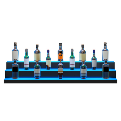 VEVOR LED Lighted Liquor Bottle Display Bar Shelf RF & App Control 60" 3-Step