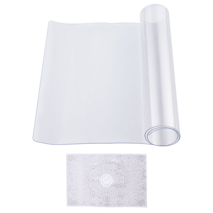 VEVOR PVC Table Protector 16x32 Inch Clear Plastic Desk Protector 1.5mm Thick