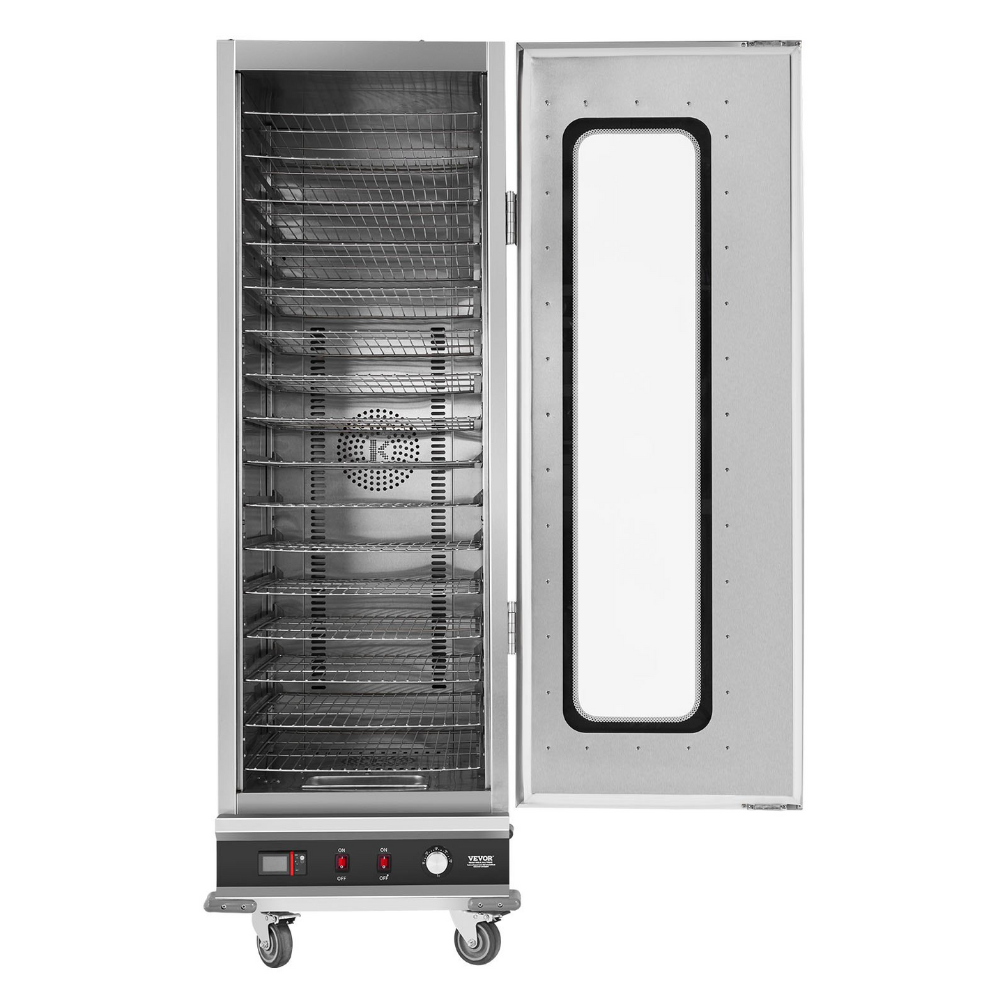 Hot Box Food Warmer 16-Tier Concession Warming Cabinet with Water Tray for Pizza